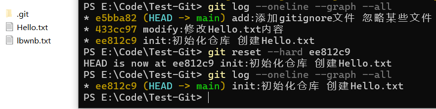 回滚之后查看状态